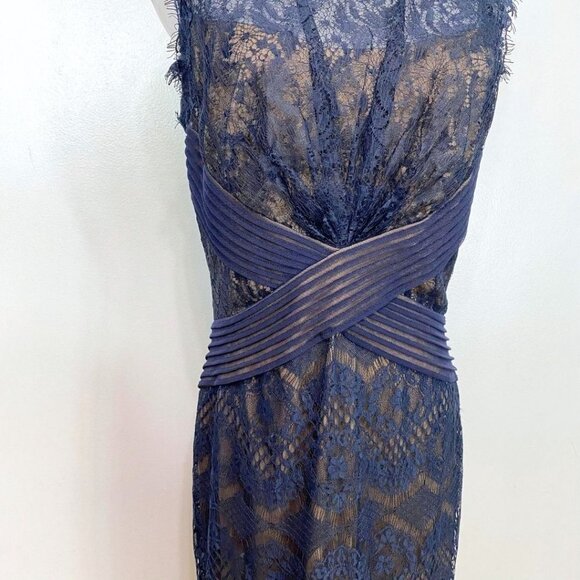 Tadashi Shoji Navy Lace Midi Dress - Picture 5 of 10